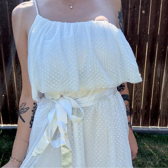 Lulus Ivory One-Shoulder Ruffle Mini Dress - Picture 2 of 6